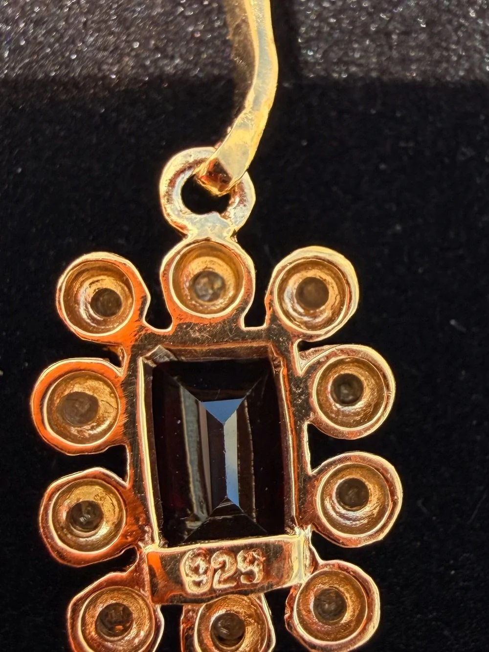 18K Gold Over Sterling Silver AAA Garnet & Diamond Drop Earrings | 4.36 CTW